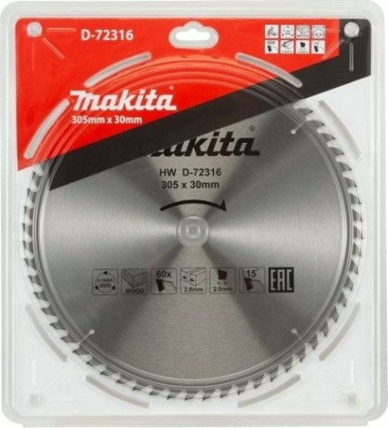 Пильный диск по дереву MAKITA D-72316 305х30х60t