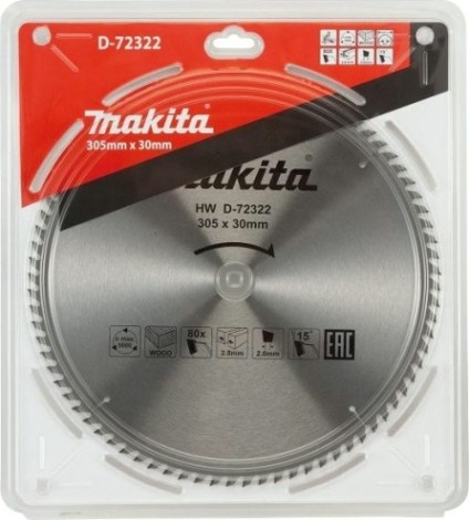 Пильный диск по дереву MAKITA D-72322 305х30х80t