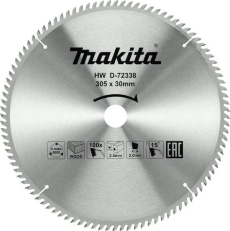 Пильный диск по дереву MAKITA D-72338 305х30х100t