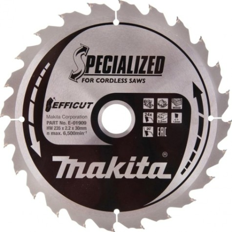 Пильный диск по дереву MAKITA E-01909 efficut 235x30х1.5x24t