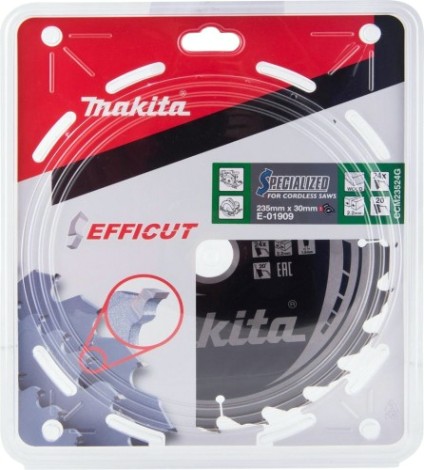 Пильный диск по дереву MAKITA E-01909 efficut 235x30х1.5x24t