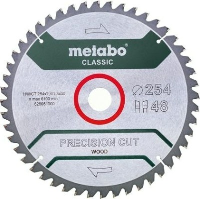 Пильный диск по дереву METABO 254x48тх30мм HW/CT [628061000]