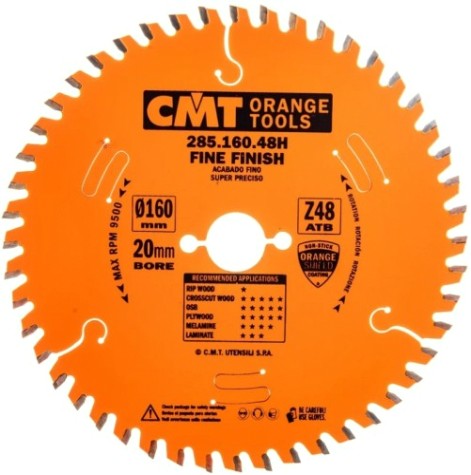 Пильный диск по дереву СМТ 160X20X2,2/1,65°15°ATBZ=48 [285.160.48H]
