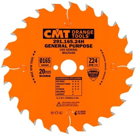 Пильный диск по дереву СМТ 165X20X2,2/1,615°15°ATBZ=24 [291.165.24H]