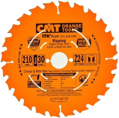Пильный диск по дереву СМТ 210X30(+25)X1,8/1,215°10°ATB+8°SHEARZ=36 [271.210.36M]