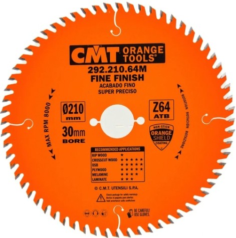 Пильный диск по дереву СМТ 210X30X2,8/1,815°15°ATBZ=64 [292.210.64M]