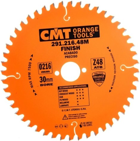 Пильный диск по дереву СМТ 216X30X2,8/1,8-5°15°ATBZ=48 [291.216.48M]