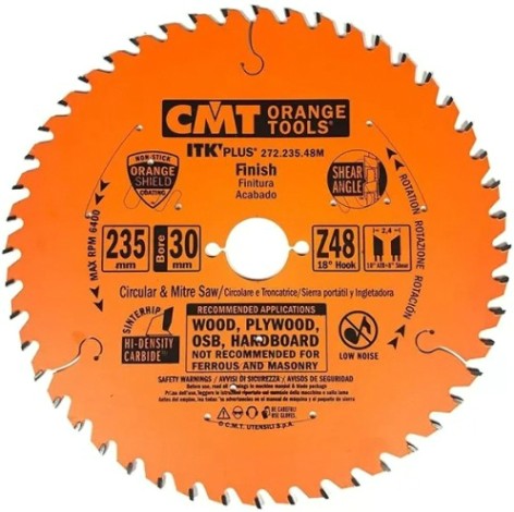 Пильный диск по дереву СМТ 235X30(+25)X2,4/1,618°10°ATB+8°SHEARZ=48 [272.235.48M]