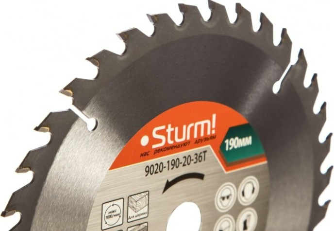 Пильный диск по дереву Sturm 9020-190-20-36T 190x20/16x36 зубьев