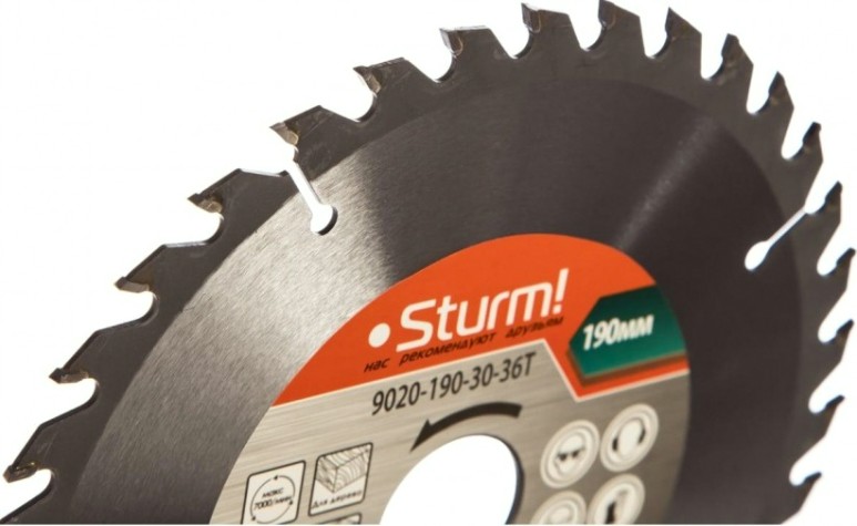 Пильный диск по дереву Sturm 9020-190-30-36T 190х30x36 зубьев