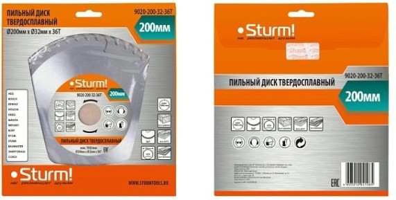 Пильный диск по дереву Sturm 9020-200-32-36T 200x32x36 зубов, переходное кольцо 30 мм