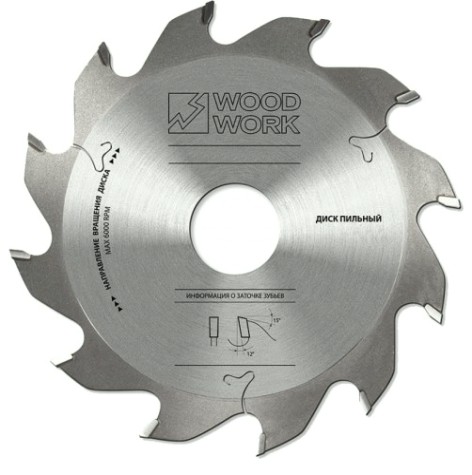 Пильный диск по дереву WOODWORK 150x4/3,0x30 Z=12 A=12 [28.150.04]