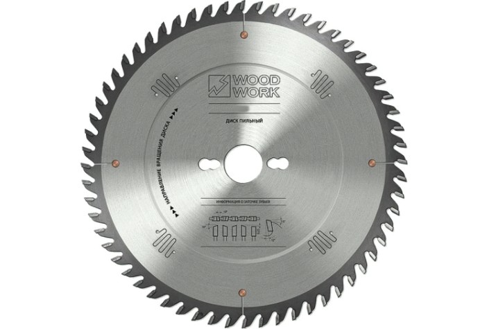 Пильный диск по дереву WOODWORK 250x3,2/2,2x30 Z=60 A=12 для фанеры [37.250.60]