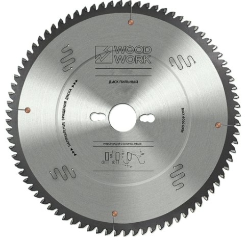 Пильный диск по дереву WOODWORK 300x3,2/2,2x30 Z=100 A=12 для фанеры [37.300.00]