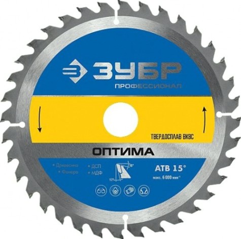 Пильный диск по дереву ЗУБР Оптима 255x30мм 40т [36903-255-30-40_z01]