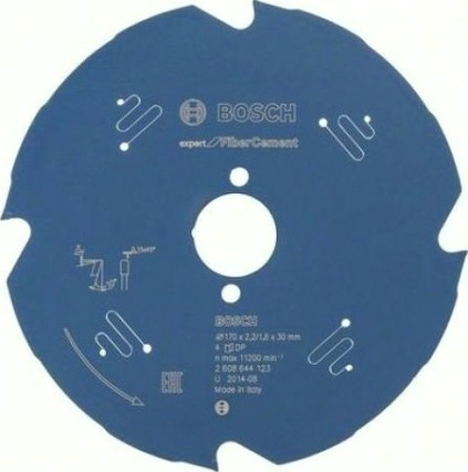 Пильный диск по фиброцементу BOSCH 170х4х30 мм Expert for Fiber Cement [2608644123]