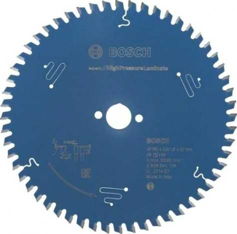 Пильный диск по ламинату BOSCH 190х56х30 мм Expert for High Pressure Laminate [2608644134]