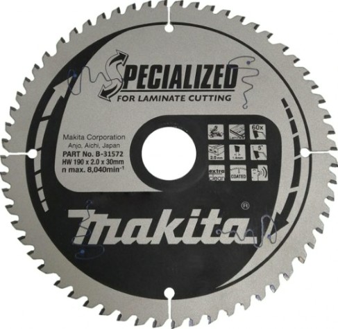 Пильный диск по ламинату MAKITA 190x20x1.4x60T [B-31572]