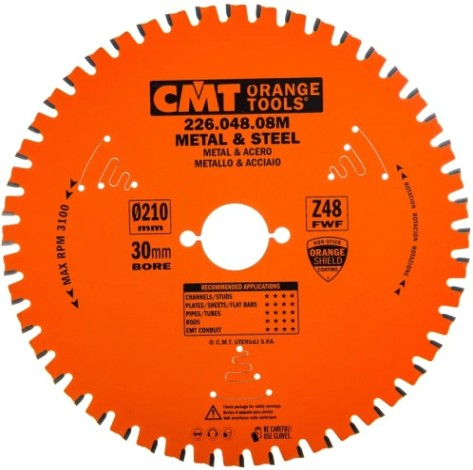 Пильный диск по металлу и металлопрофилю СМТ 210X30X2,2/1,80°FWFZ=48 [226.048.08M]