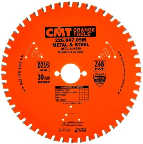 Пильный диск по металлу и металлопрофилю СМТ 216X30X2,2/1,80°FWFZ=48 [226.047.09M]