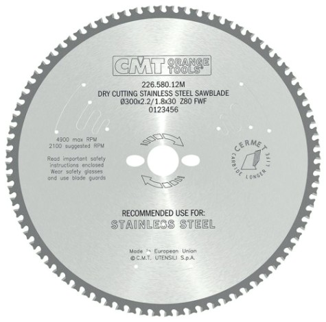 Пильный диск по металлу и металлопрофилю СМТ 300X30X2,2/1,810°8°FWFZ=80 [226.580.12M]