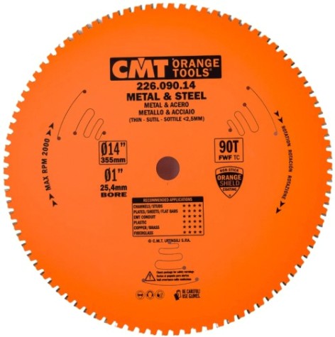 Пильный диск по металлу и металлопрофилю СМТ 355X25,4X2,2/1,80°8°FWFZ=90 [226.090.14]