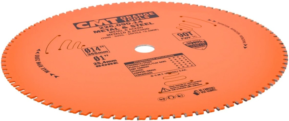 Пильный диск по металлу и металлопрофилю СМТ 355X25,4X2,2/1,80°8°FWFZ=90 [226.090.14]
