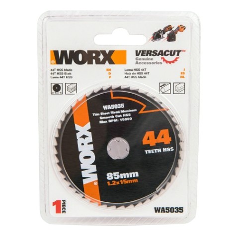 Пильный диск по металлу Worx WA5035 44T HSS 85х1,2х15 мм [WA5035]