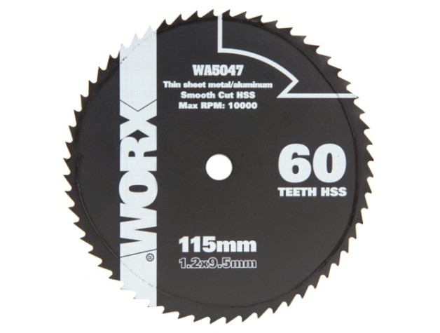 Пильный диск по металлу Worx WA5047 60T HSS 115х1,2х9,5 мм [WA5047]