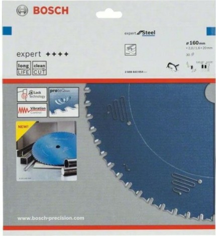 Пильный диск по стали BOSCH 160х30х20 мм Expert for Steel [2608643054]