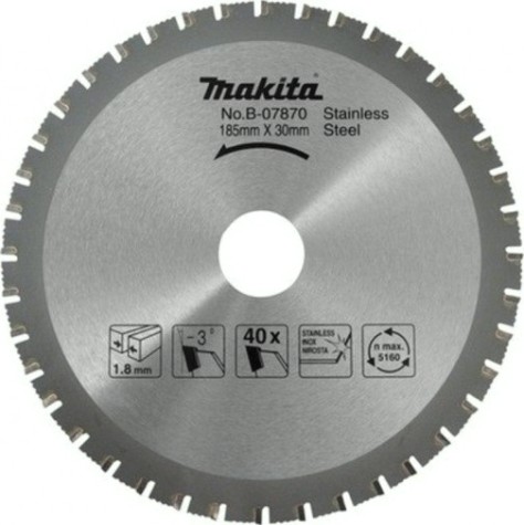 Пильный диск по стали MAKITA 185x30x1.3x64T для нержавеющей стали [B-07870]