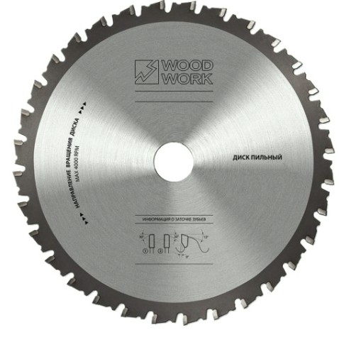 Пильный диск по стали WOODWORK 305x2,4/2,0x25,4 Z=60 A=0 [46.305.60]