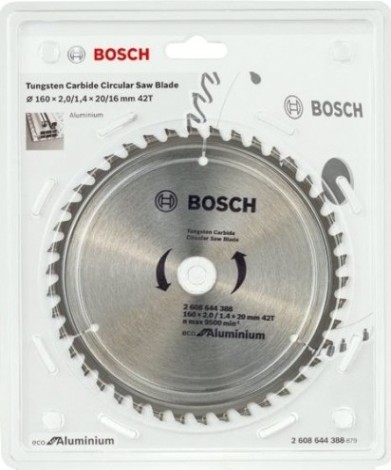Пильный диск универсальный BOSCH 160х42х20/16 Aluminium for Eco [2608644388]