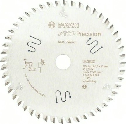 Пильный диск универсальный BOSCH 165х56х20 мм Top Precision Best for Multi Material [2608642387]