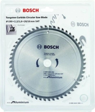 Пильный диск универсальный BOSCH ECO ALU/Multi 190x20/16-54T [2608644390]