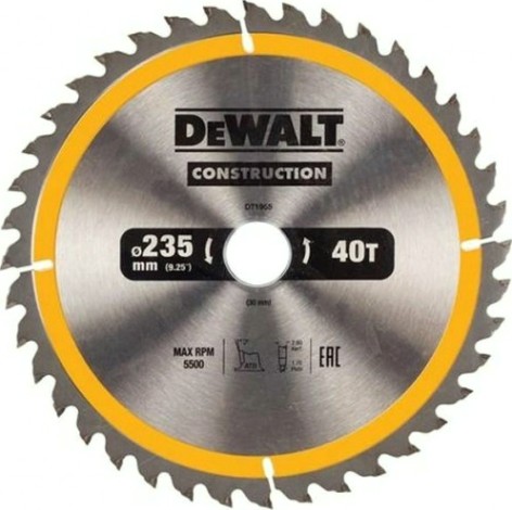 Пильный диск универсальный DeWALT 235х40тх30 мм Construction DT1955-QZ [DT1955-QZ]