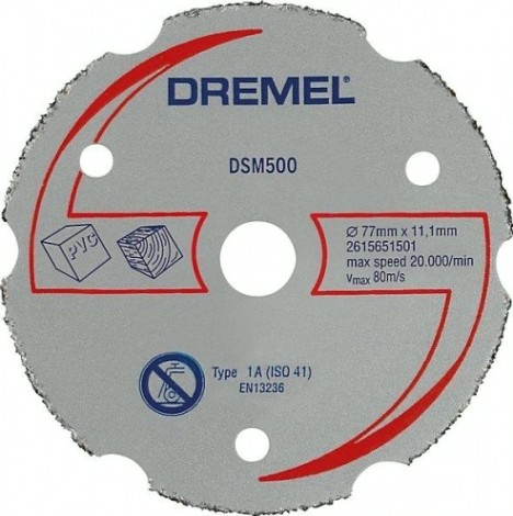 Пильный диск универсальный DREMEL DSM500 77 мм, твердосплавный [2615S500JA]