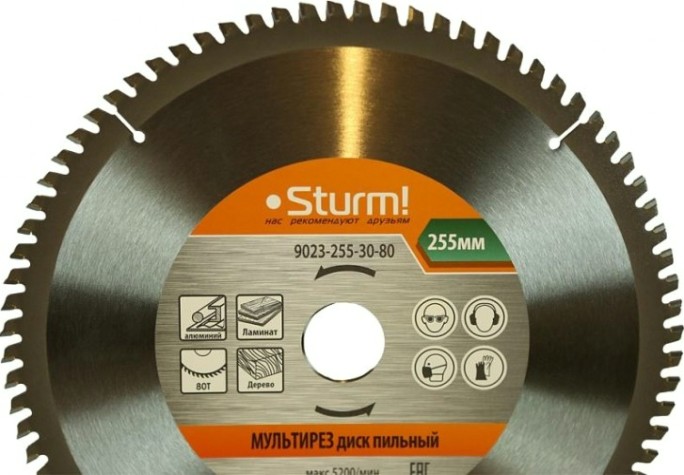 Пильный диск универсальный Sturm 9023-255-30-80 255x30x80 зубьев