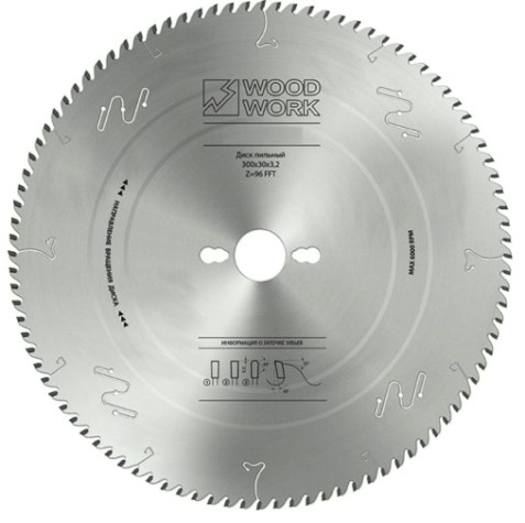 Пильный диск универсальный WOODWORK 250x3,2/2,2x30 Z=80 A=10 для ЛДСП и МДФ [38.250.80]