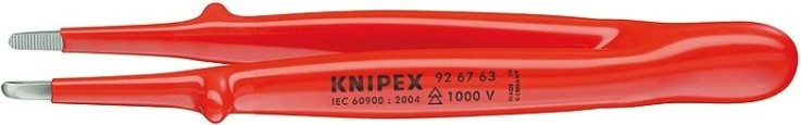 Пинцет диэлектрический KNIPEX 926763 1000V, для прецизионных работ [KN-926763]