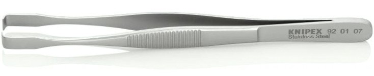 Пинцет KNIPEX KN-920107 позиционный, 143 мм, гладкие губки 90°