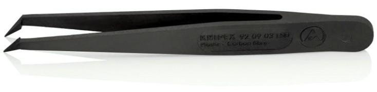 Пинцет KNIPEX KN-920903ESD углепластиковый ESD, 110 мм