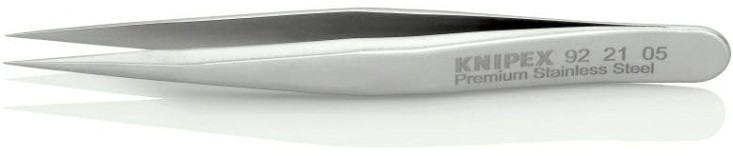 Пинцет KNIPEX KN-922105 прецизионный, 70 мм, гладкие прямые игловидные губ