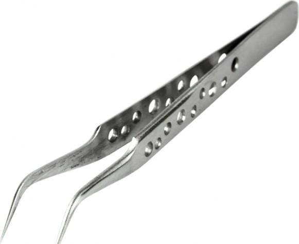 Пинцет REXANT Airy 120 мм изогнутый узкий (блистер) [12-0385]