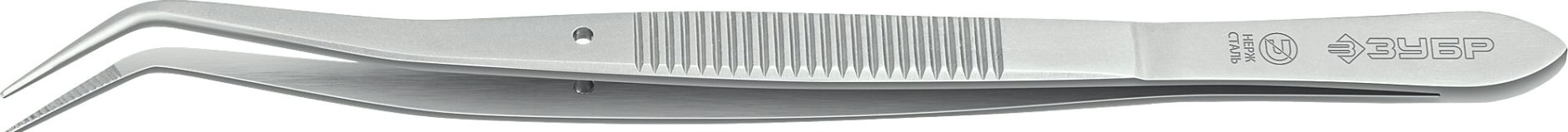 Пинцет ЗУБР 222116 антимагнитный 160 мм, изогнутый