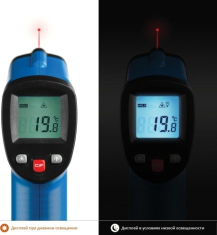 Пирометр ЗУБР Профессионал ТермПро-550 инфракрасный, -50°с +550°с [45723-550]
