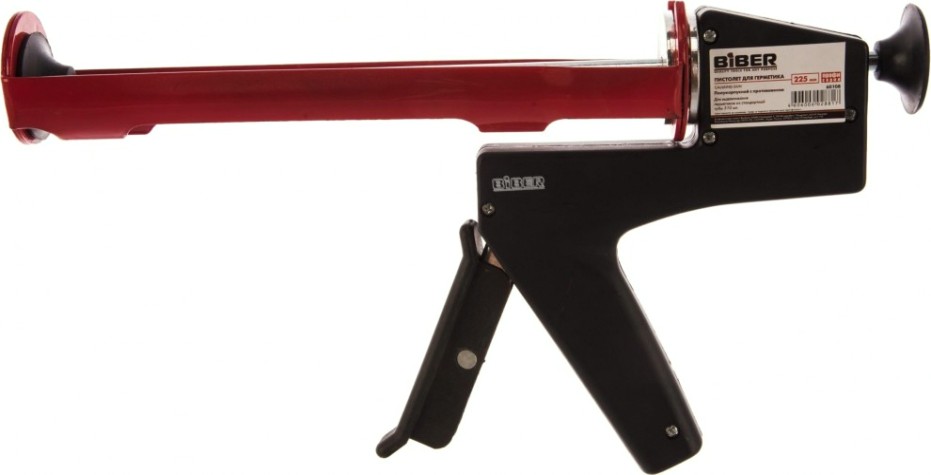 Пистолет для герметика Biber 60108 9'' полукорпусной с противовесом [тов-085191]