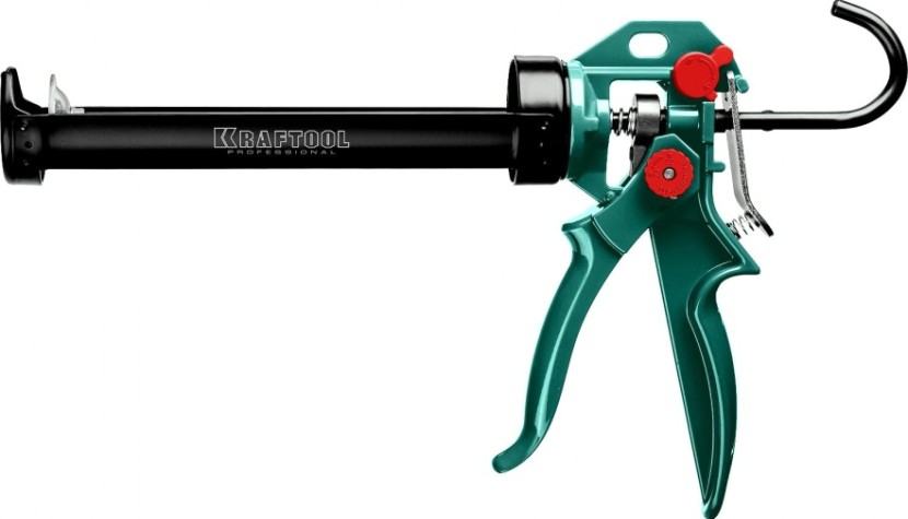Пистолет для герметика KRAFTOOL EXPERT 4-in-1 усиленный cкелетный поворотный 310 мл [06675]