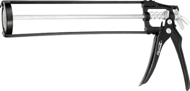 Пистолет для герметика Sparta 310 мл, "скелетный" усиленный с фиксатором, 6-гранный шток 7 мм// [886125]