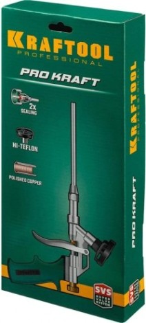 Пистолет для монтажной пены KRAFTOOL PROKraf профессиональный с тефлоновым покрытием держателя [0685_z04]